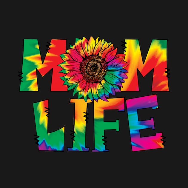 Tie dye sunflower mom life by Samphelinshop