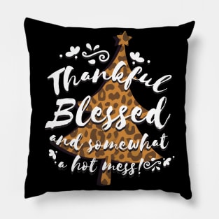 Thankful Leopard Tree - Holiday Charm Pillow