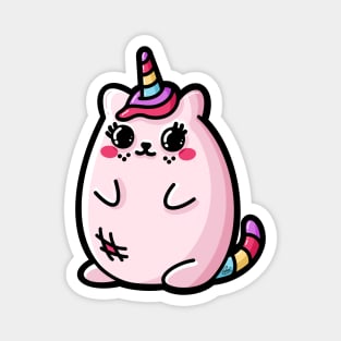 Caticorn Pink Rainbow Cat-Unicorn Kawaii Cutie Magnet