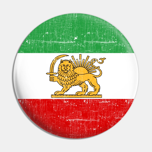 Iran // Faded Style Flag Design Pin by DankFutura