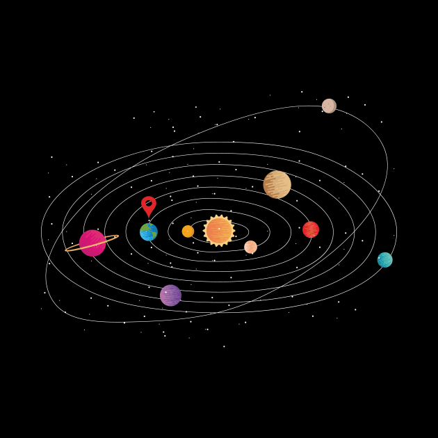 Solarsytem Cosmos Planet Orbits Universe cosmology by OfCA Design