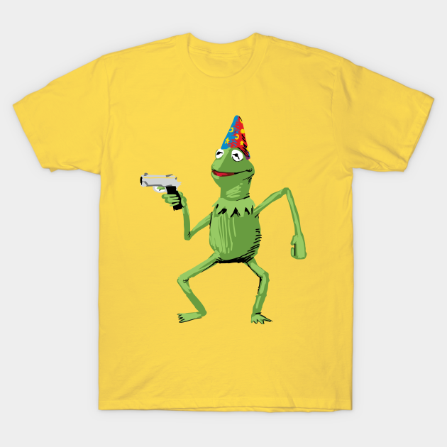 wizard kermit with a gun