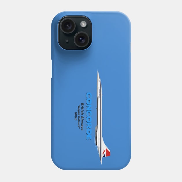 Concorde - British Airways "Negus Colours" Phone Case by TheArtofFlying