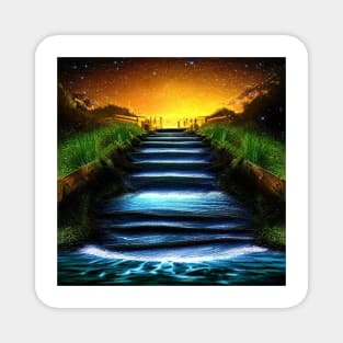 Dusk Stairway Under the Stars Magnet