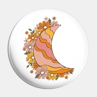 Flowers Crescent Pin