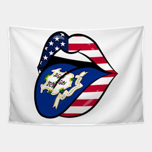 Connecticut American Flag Mouth Tapestry