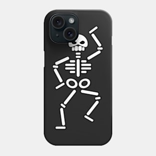 Dancing skeleton abstract drawing Phone Case