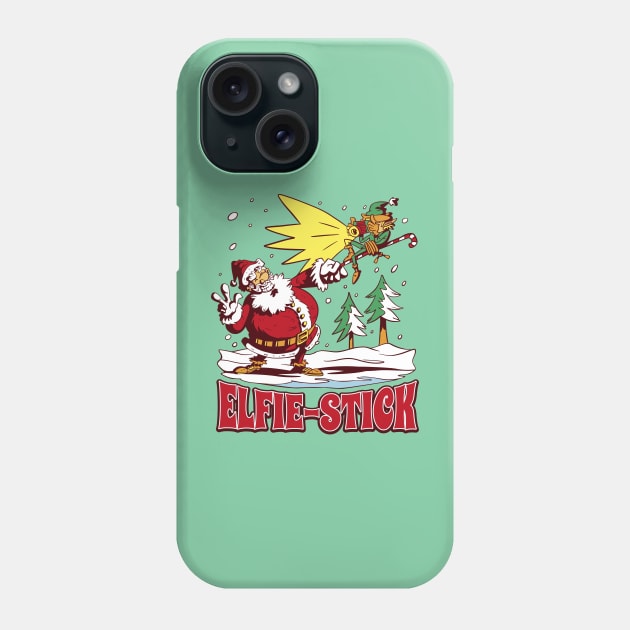 Santa's Elfie-Stick: Taking Festive Selfies with Santa and Friends! Phone Case by Life2LiveDesign