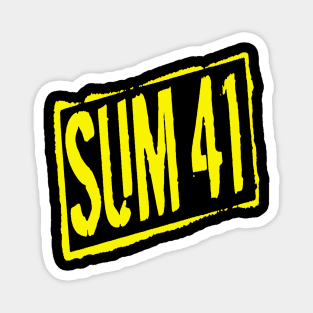 sum 41 yellow vintage Magnet