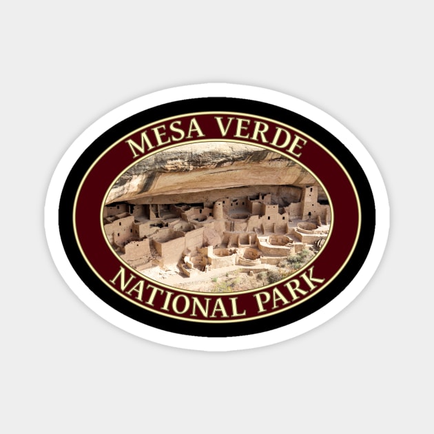 Cliff Palace at Mesa Verde National Park, Colorado Magnet by GentleSeas