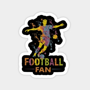 Colorful Football Soccer Distressed Design Magnet