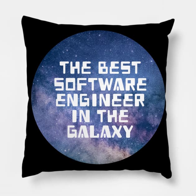 The Best Software Engineer In The Galaxy Pillow by Kraina