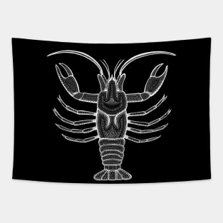 Crayfish or Crawfish - hand drawn detailed animal design Tapestry