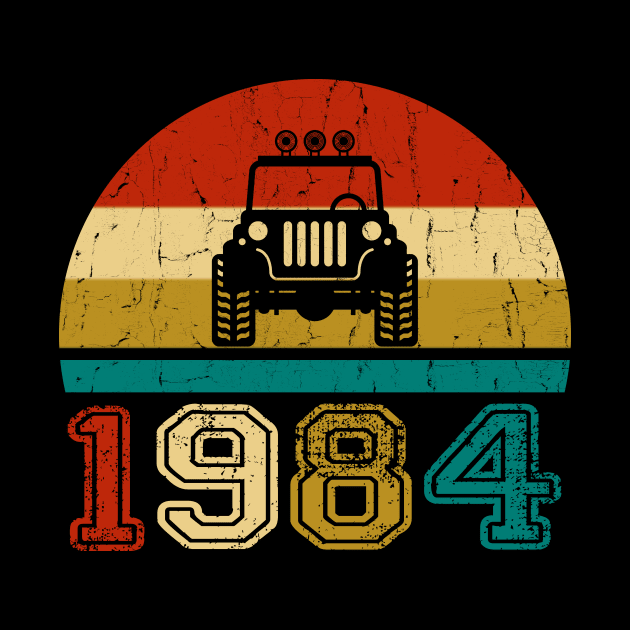 Vintage Jeep 1984 Birthday Jeep Gift by Superdadlove