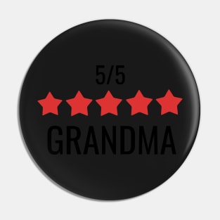 5 Star Grandma Review Pin