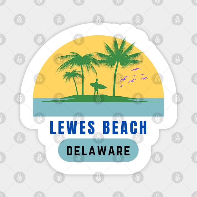 Lewes Beach Delaware Magnet by bougieFire