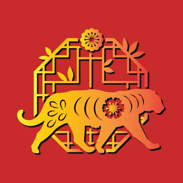 Chinese Zodiac Tiger by Sunburst Designs