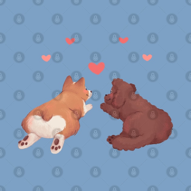 Puppy Love Butts by Abbilaura