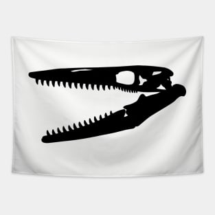 Tylosaurus skull - black Tapestry