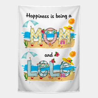 Happiness Is Being A Mom And Lele Summer Beach Happy Mother's Tapestry