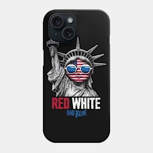 American Flag Statue of Liberty Fashion Tee Phone Case