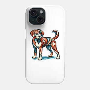 Pop art dog illustration. cubism illustration of a dog Phone Case