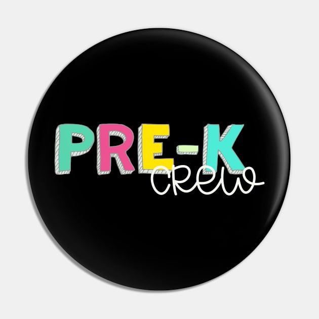 Prekindergarten crew staff Pin by Debb Creations 