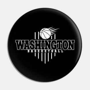 Vintage Pattern Washington Sports Proud Name Classic Pin