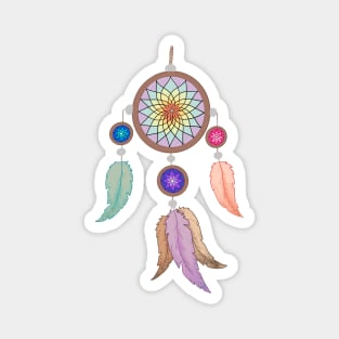 Pastel Rainbow Dream Catcher Magnet