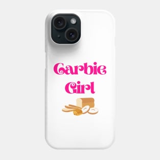 Carbie Girl with bread, bagel, and croissant Phone Case