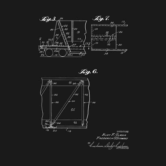 Gondola Railway Car Vintage Patent Hand Drawing by TheYoungDesigns