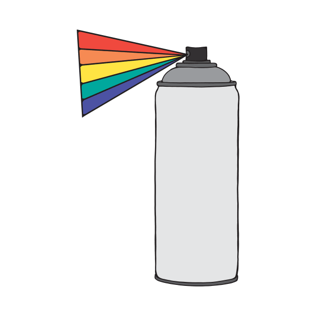 Rainbow Graffiti Spray Can by murialbezanson