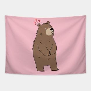 Confused Grizzly Bear Tapestry