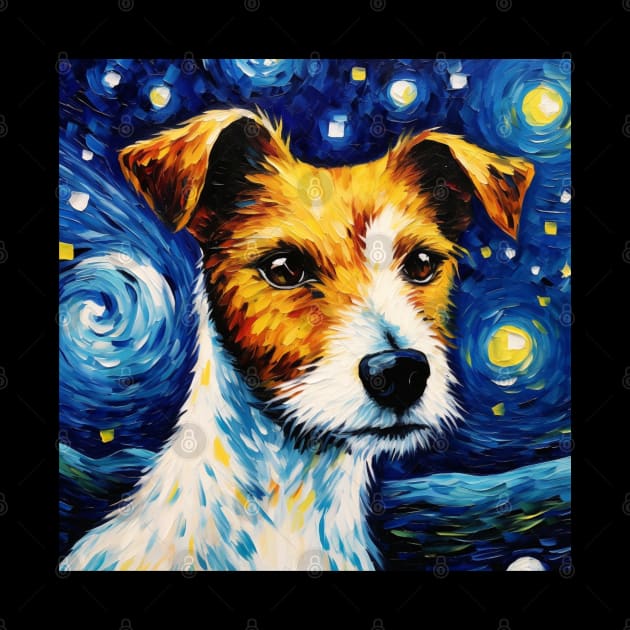 Jack Russell terrier Night by NatashaCuteShop