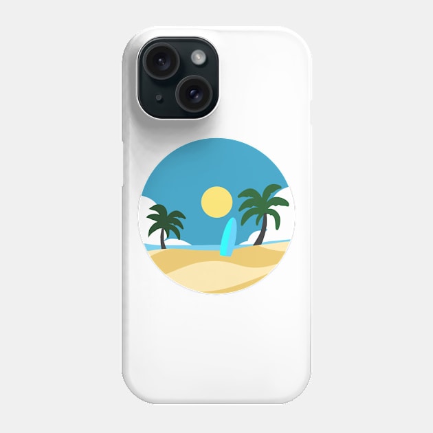 beach sea ocean cartoon Phone Case by Ojoy