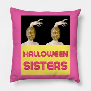 HALLOWEEN SISTERS with Witch Hand (2) - Halloween Witches | Witch Mask | Halloween Costume Pillow