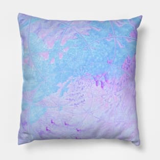 Blue & Pink Abstract Flower Watercolor Pillow