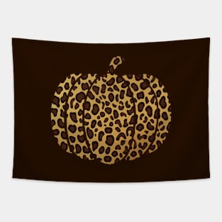 Leopard pumpkin Fall Halloween Tapestry