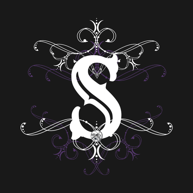 Monogram S Letter S Gothic Style Goth Ornament by xsylx