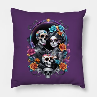 Parejas - Couples- Dia De Los Muertos Pillow