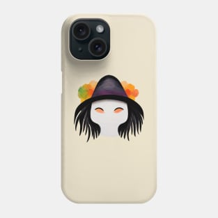 Halloween witch minimalist portrait Phone Case