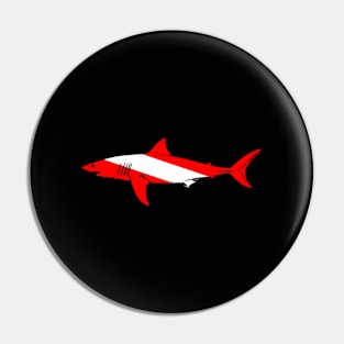 Dive Shark Scuba Diving For Diver Pin