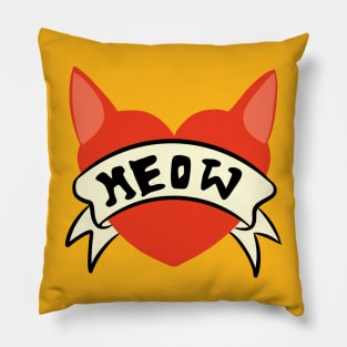 meow cat lovers Pillow