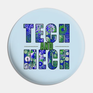 Blue Tech and Mech Pin