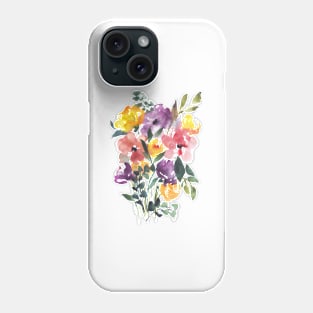 Watercolor Flowers, Bouquet Illustration Phone Case