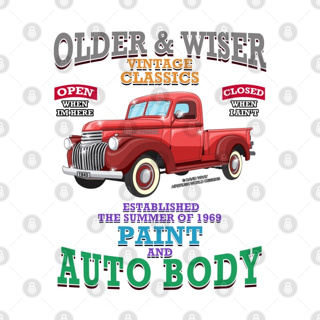 Older & Wiser Auto Body Classic Car Garage Hot Rod Novelty Gift by Airbrush World