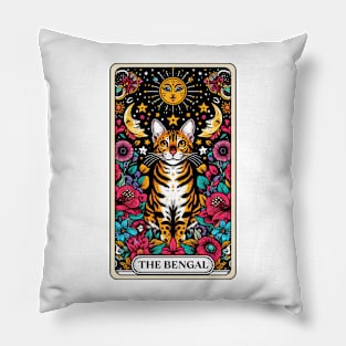 Bengal  Cat Tarot Card Pillow