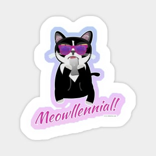 Meowlinneal Funny Cool Cat Generation Slogan Magnet