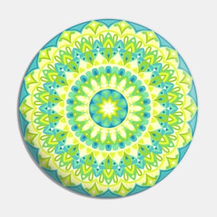 Color Wheel - Green Base Mandala Pin