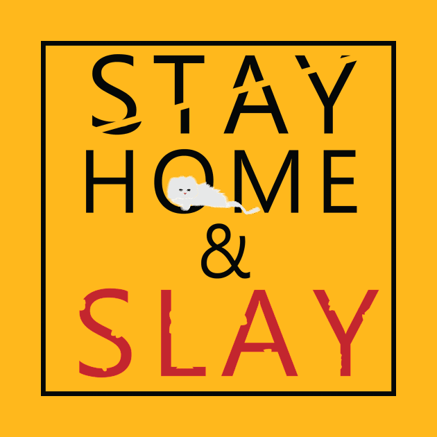 Stay Home With Cat T-shirt by EveryDay Graphic Tees